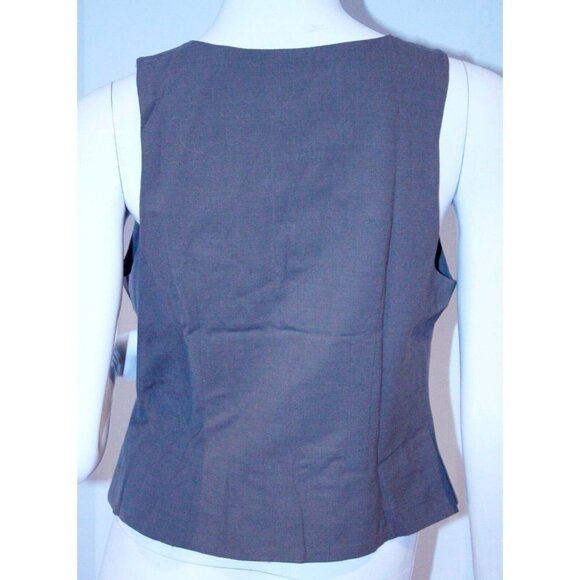 PAIGE Black Label VEST Metal CADOGEN Wool Blend Top ( L ) - Picture 3 of 4